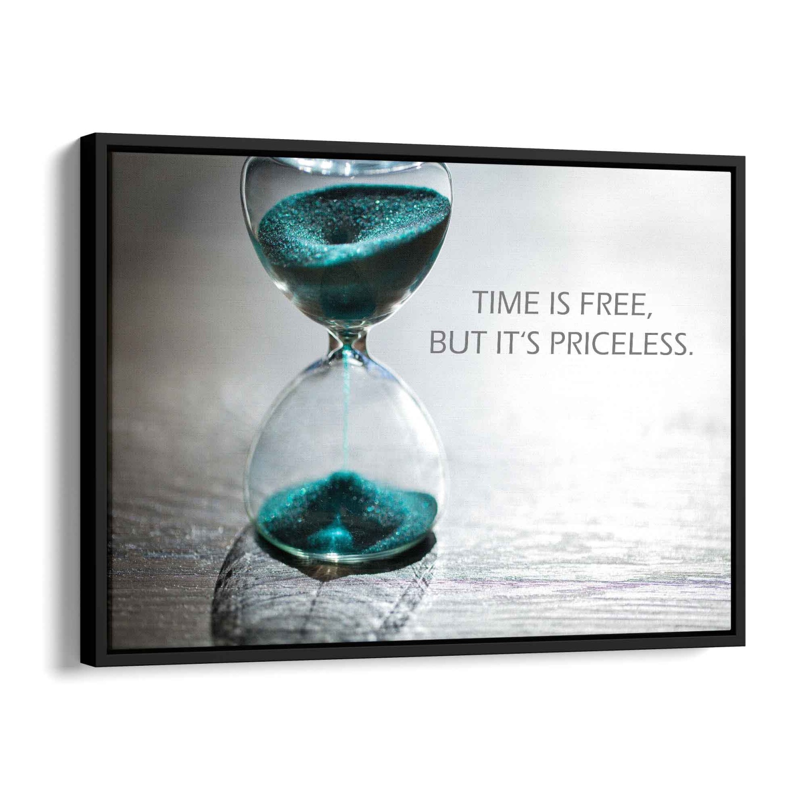 Time is free, but priceless Alu Gebürstet 120x80cm - ArtMind