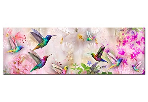 murando - Bilder Kolibri 150x50 cm Vlies Leinwandbild 1 TLG Kunstdruck modern Wandbilder XXL Wanddekoration Design Wand Bild - Blumen g-C-0071-b-a