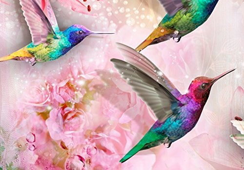 murando - Bilder Kolibri 150x50 cm Vlies Leinwandbild 1 TLG Kunstdruck modern Wandbilder XXL Wanddekoration Design Wand Bild - Blumen g-C-0071-b-a