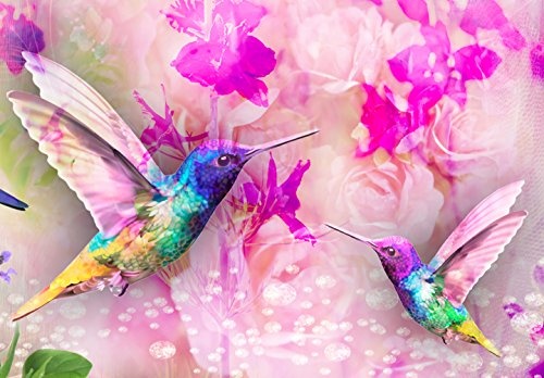 murando - Bilder Kolibri 150x50 cm Vlies Leinwandbild 1 TLG Kunstdruck modern Wandbilder XXL Wanddekoration Design Wand Bild - Blumen g-C-0071-b-a