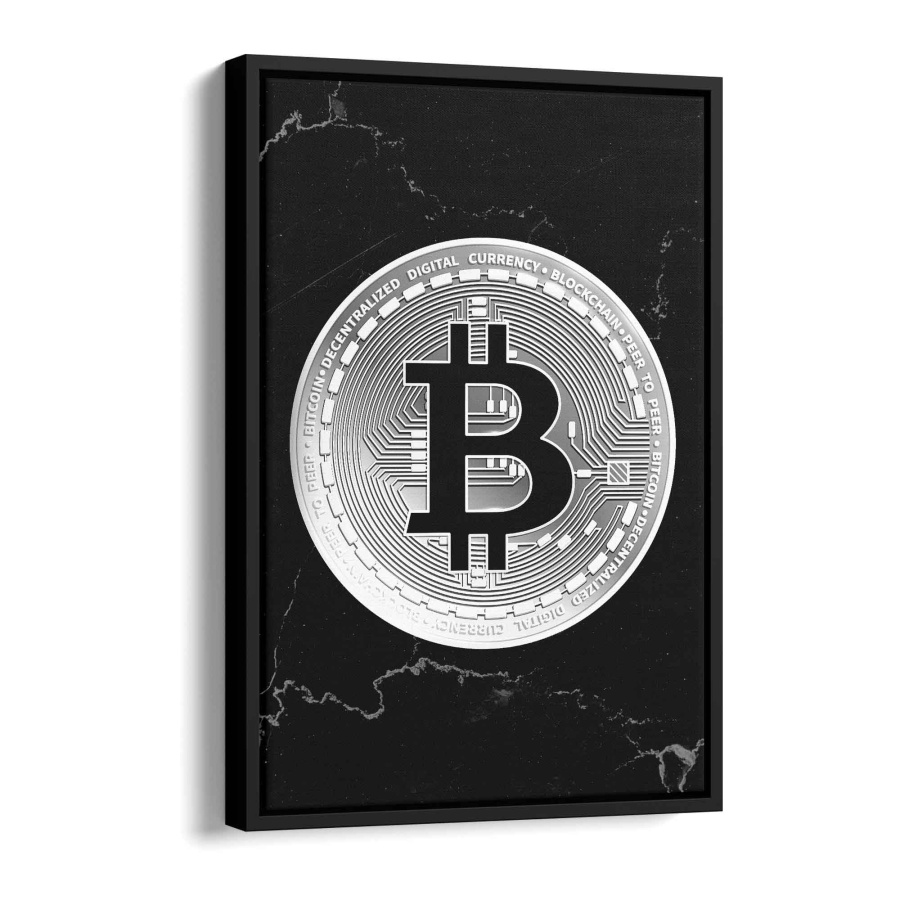 Bitcoin Alu Gebürstet 40x30cm - ArtMind
