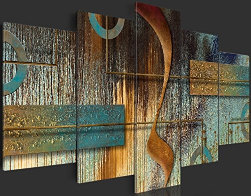 murando - Bilder 200x100 cm Vlies Leinwandbild 5 TLG Kunstdruck modern Wandbilder XXL Wanddekoration Design Wand Bild - Abstrakt a-A-0266-b-n