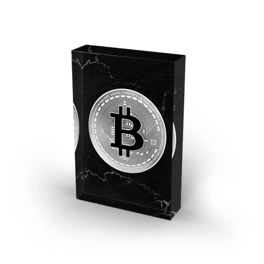Bitcoin - Silber 15x20cmcm - ArtMind