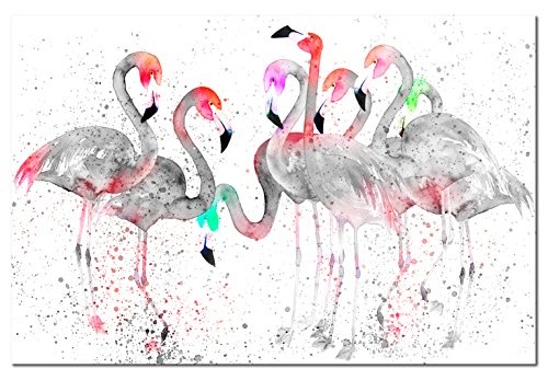 murando - Bilder Flamingos 120x80 cm Vlies Leinwandbild 1 TLG Kunstdruck modern Wandbilder XXL Wanddekoration Design Wand Bild - Flamingo g-C-0048-b-b