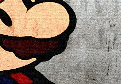 murando - Bilder Banksy Mario 200x80 cm Vlies Leinwandbild 5 TLG Kunstdruck modern Wandbilder XXL Wanddekoration Design Wand Bild - Street Art Urban Mural i-C-0109-b-m