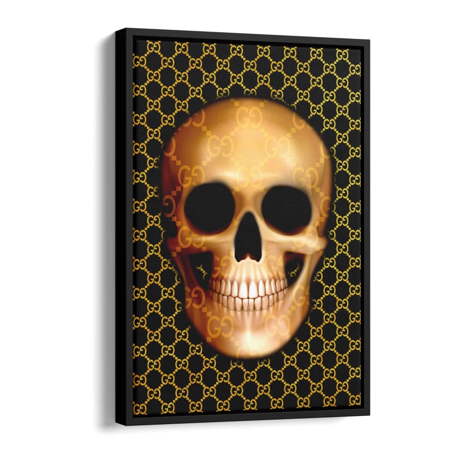 Skull Gold Leinwandbild 60x40cm - ArtMind