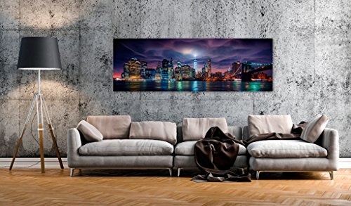 murando - Bilder 135x45 cm Vlies Leinwandbild 1 TLG Kunstdruck modern Wandbilder XXL Wanddekoration Design Wand Bild - New York Stadt City NY d-B-0155-b-a