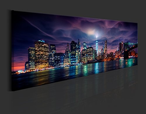 murando - Bilder 135x45 cm Vlies Leinwandbild 1 TLG Kunstdruck modern Wandbilder XXL Wanddekoration Design Wand Bild - New York Stadt City NY d-B-0155-b-a