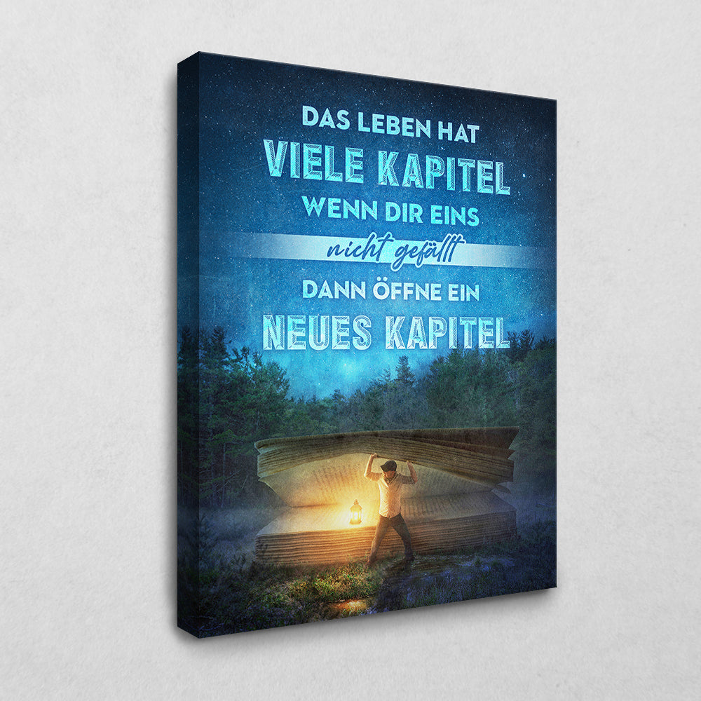 Leinwandbild Öffne ein neues Kapitel