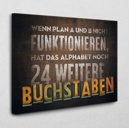 Leinwandbild Plan A