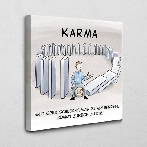 Leinwandbild Dein Karma