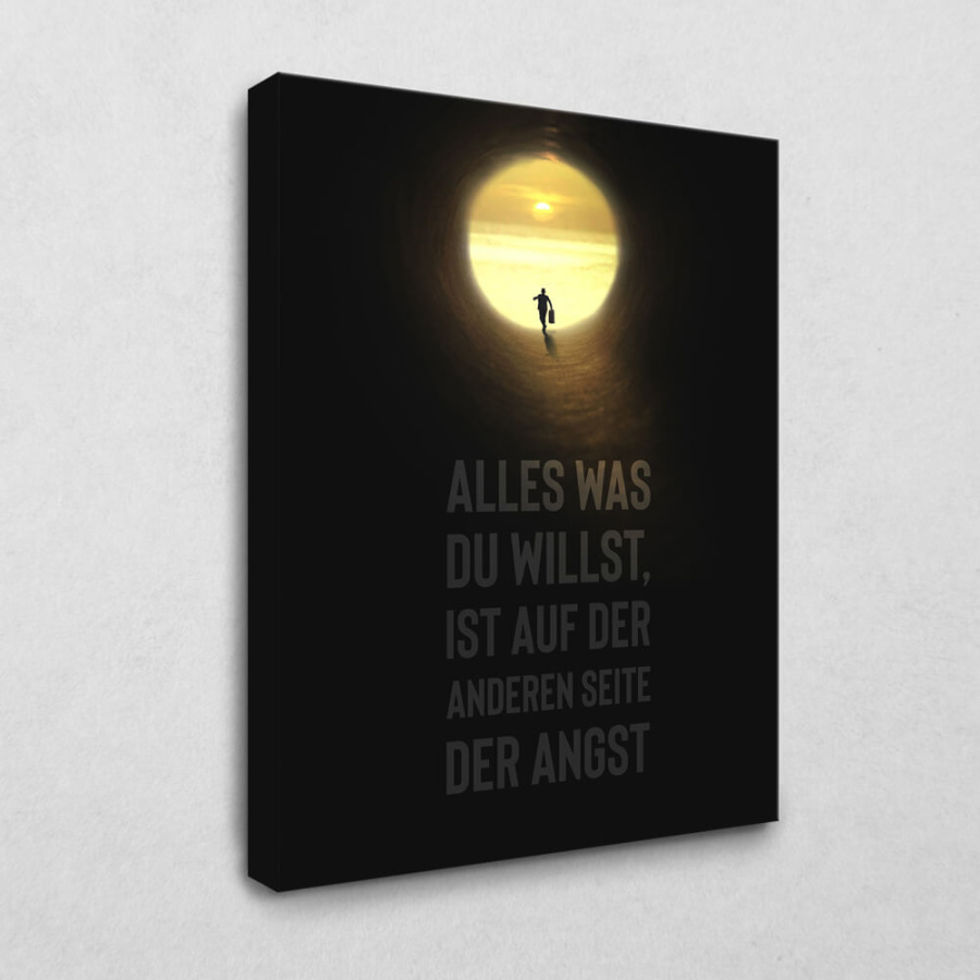 Leinwandbild Überwinde die Angst