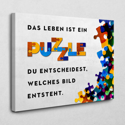 Leinwandbild Das Leben ist ein Puzzle