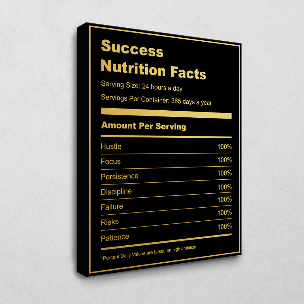 Leinwandbild Success - Nutritional Facts