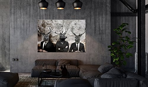 murando - Bilder Hirsch 120x80 cm Vlies Leinwandbild 1 TLG Kunstdruck modern Wandbilder XXL Wanddekoration Design Wand Bild - Tiere Abstrakt g-C-0059-b-a