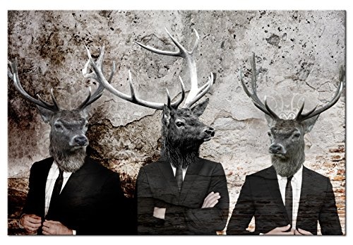 murando - Bilder Hirsch 120x80 cm Vlies Leinwandbild 1 TLG Kunstdruck modern Wandbilder XXL Wanddekoration Design Wand Bild - Tiere Abstrakt g-C-0059-b-a