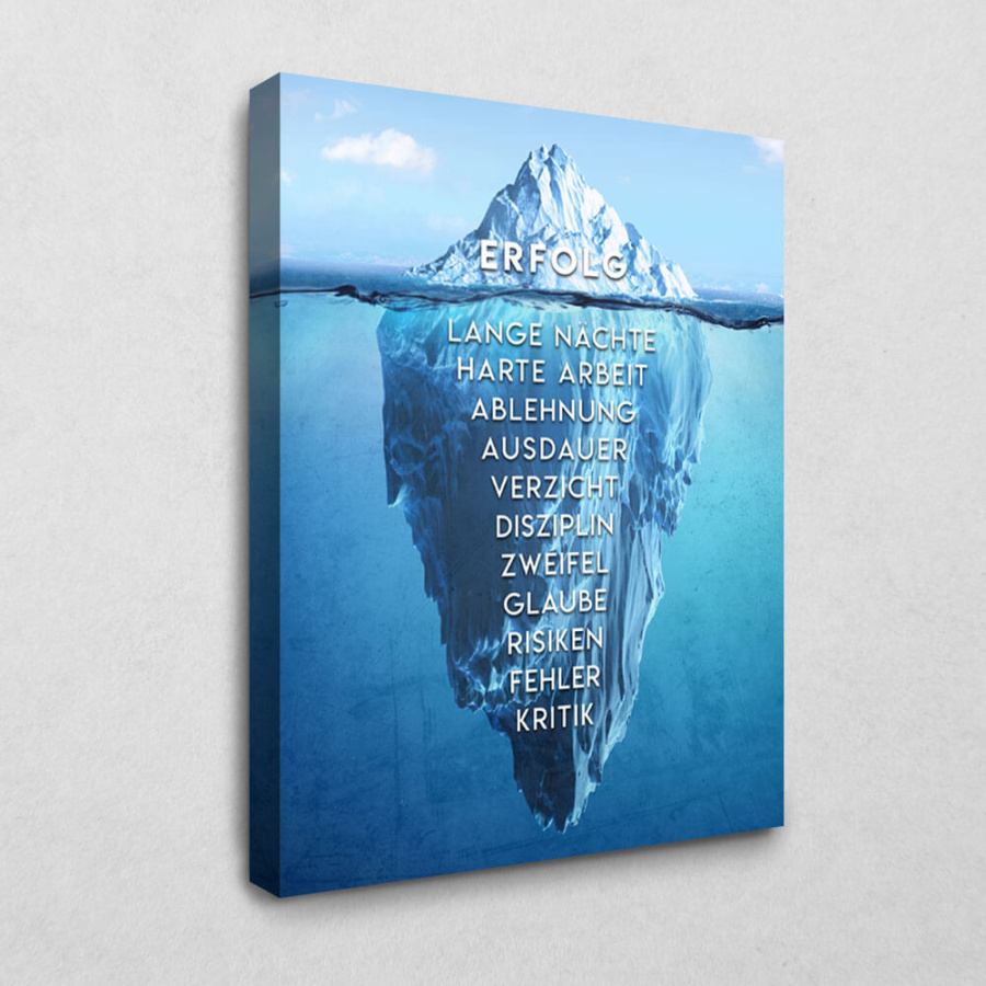 Leinwandbild Eisberg des Erfolges