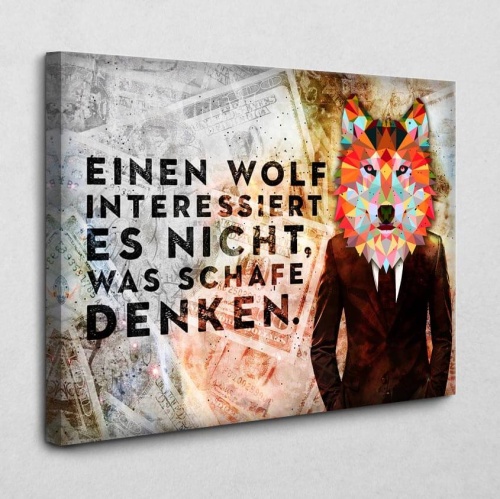 Leinwandbild Der Wolf