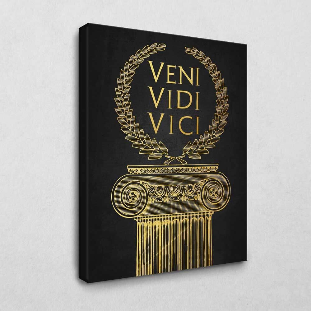 Leinwandbild Veni Vidi Vici (Black Edition)