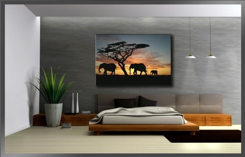 Visario Leinwandbilder 5066 Bild auf Leinwand Afrika, 120 x 80 cm