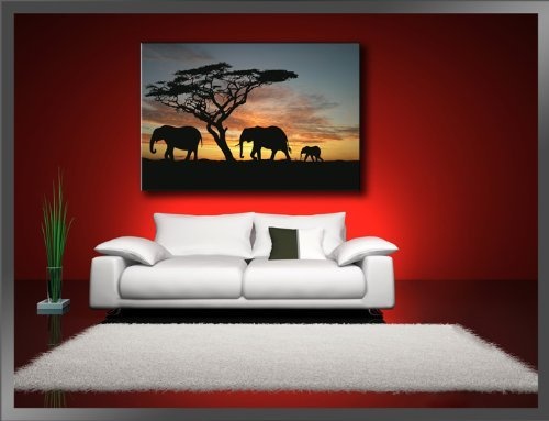 Visario Leinwandbilder 5066 Bild auf Leinwand Afrika, 120 x 80 cm