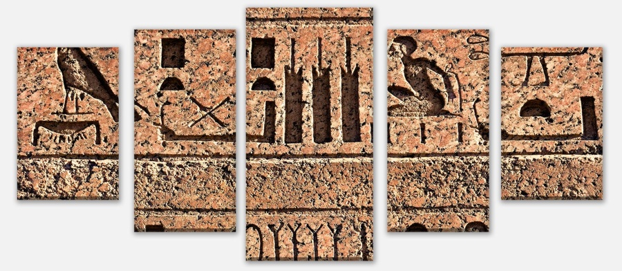 3D-Wandsticker Ägyptische Hieroglyphen auf einer...