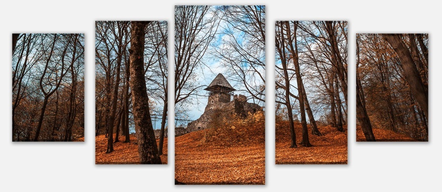 3D-Wandsticker Alte Burg im Herbst. Ukraine - Wandtattoo