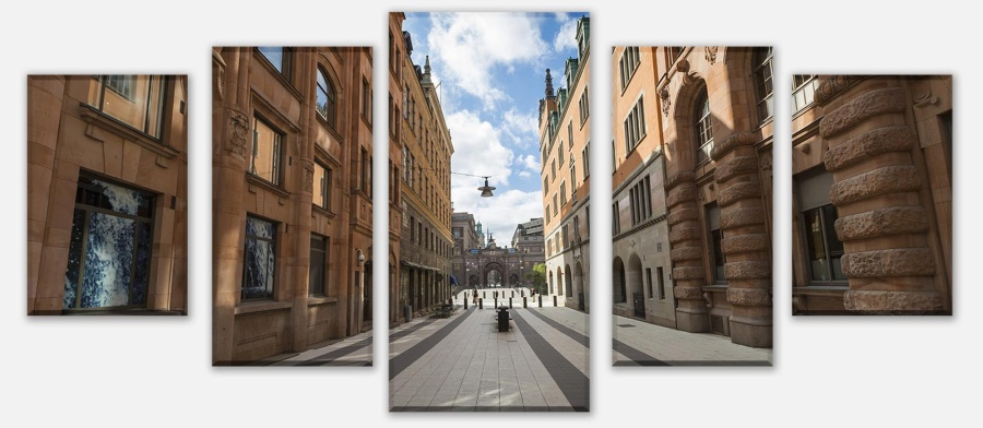 3D-Wandsticker Altstadt, Stockholm - Wandtattoo