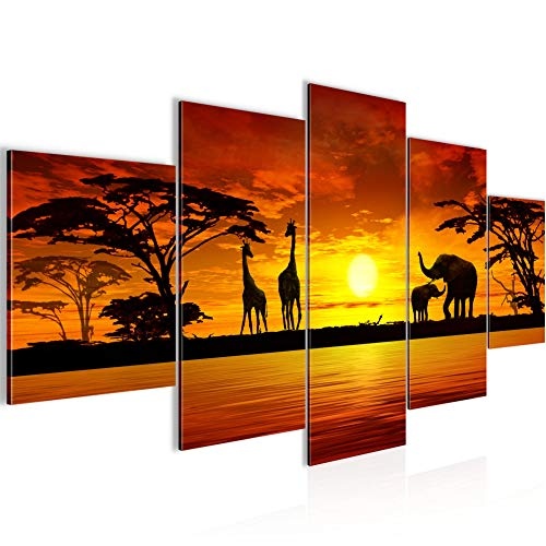Bilder Afrika Sonnenuntergang Wandbild 200 x 100 cm Vlies...