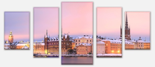 Leinwandbild Stockholm Panorama