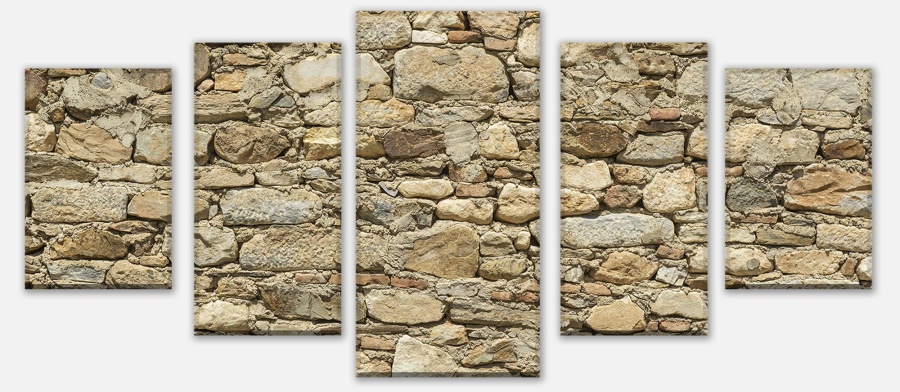 Leinwandbild Alte Steinmauer
