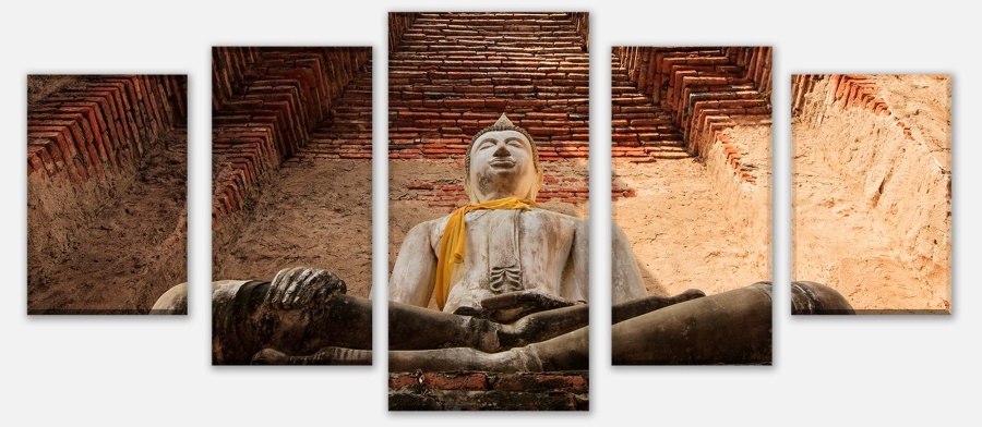 Leinwandbild Eine große Buddha-Statue