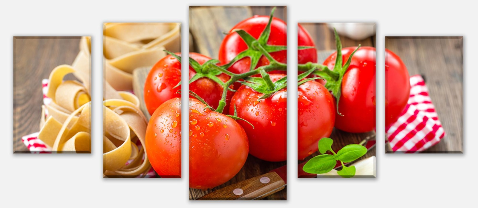 Leinwandbild Tomaten und Nudeln