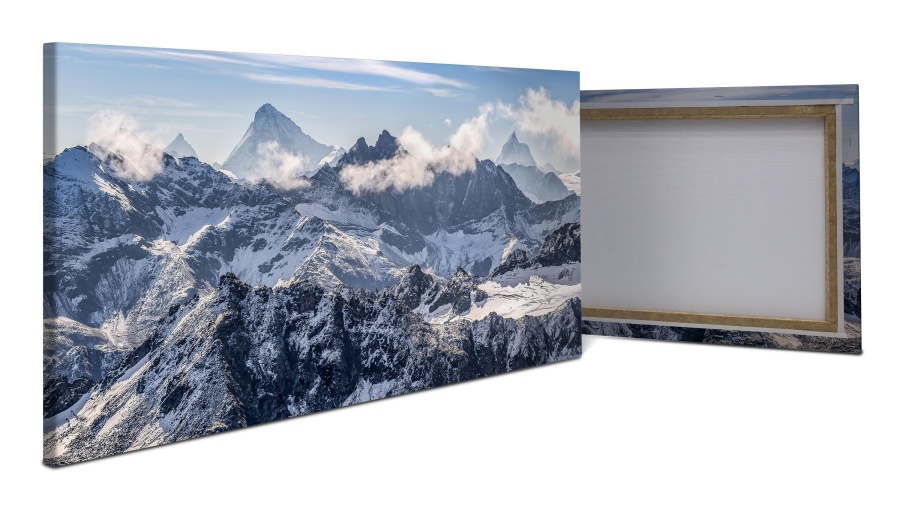 Leinwandbild Bergpanorama, Schnee, Alpen, Gebirge