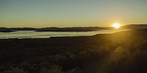 Artland Qualitätsbilder I Bild auf Leinwand Leinwandbilder Wandbilder 60 x 30 cm Landschaften Sonnenaufgang -untergang Foto Orange A3SP Sonnenaufgang am Mono Lake