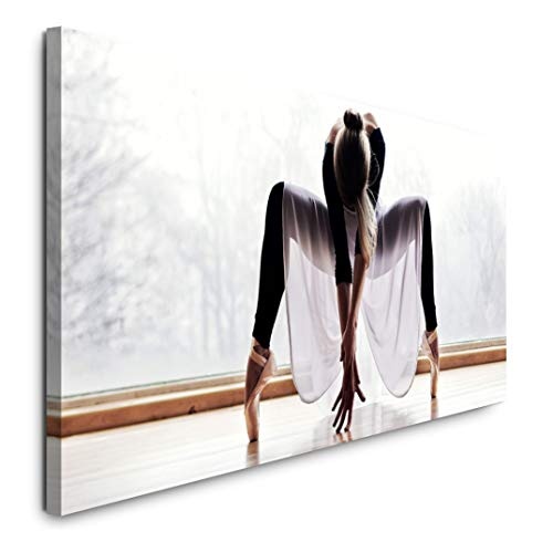 Paul Sinus Art GmbH Ballett Tänzerin 120x 50cm Panorama Leinwand Bild XXL Format Wandbilder Wohnzimmer Wohnung Deko Kunstdrucke