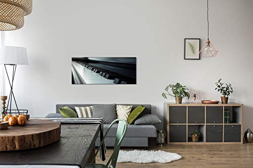 Paul Sinus Art GmbH Klavier 120x 50cm Panorama Leinwand Bild XXL Format Wandbilder Wohnzimmer Wohnung Deko Kunstdrucke