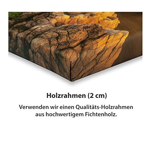 Gallery of Innovative Art Premium Leinwanddruck 120x80cm (3 x 80x40cm) - Tiger Artwork - XXL Kunstdruck Auf Leinwand Auf 2cm Holz-Keilrahmen Für Schlaf- Und Wohnzimmer