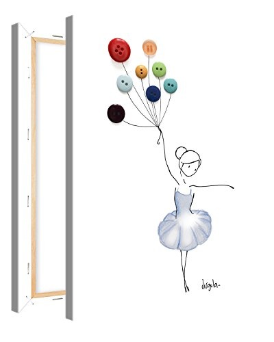 Premium Leinwanddruck 60x80 cm - Balloon Dancer - Kunstdruck Auf Leinwand Auf 2cm Holz-Keilrahmen Für Schlaf- Und Wohnzimmer Von Virgola Art