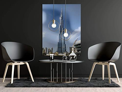 Zopix Poster Dubai Tower Arabisch Khalifa Burj Wandbild - Premium (70x50 cm, versch. Größen) - 190g Premium-Papierdruck - ? Garantierte Top-Qualität