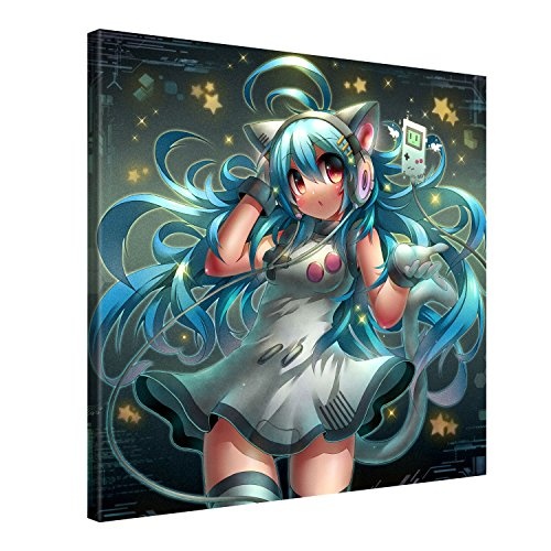 Gallery of Innovative Art Premium Leinwanddruck 80x80cm - Solar Music - Kunstdruck Auf Leinwand Auf 2cm Holz-Keilrahmen Für Wohn- Und Schlafzimmer Von Emperpep - Anime Kollektion