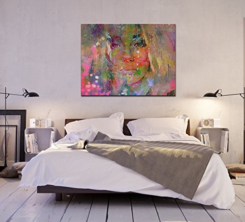 Gallery of Innovative Art Premium XXL Kunstdruck - Thoughtful Girl von Joe Ganech - Leinwand auf 2cm Holz-Keilrahmen, 100x75cm