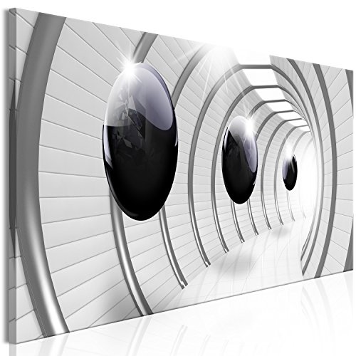 murando - Bilder 3D Effekt 150x50 cm Vlies Leinwandbild 1 TLG Kunstdruck modern Wandbilder XXL Wanddekoration Design Wand Bild - Kugeln grau a-C-0001-b-a