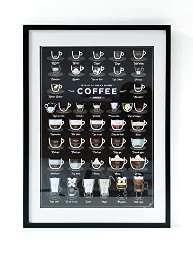 Follygraph Kaffee Poster - 38 Ways to Make a Perfect Coffee - Bild, Print, Kunstdruck, DIN A2