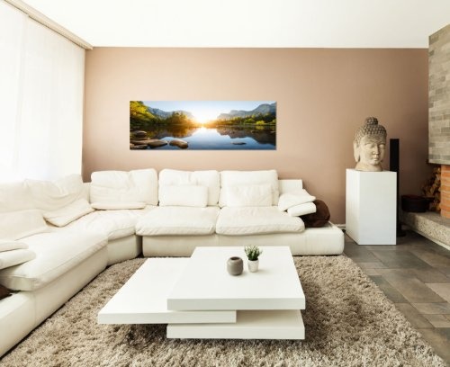 150x50cm Bild auf Leinwand und Keilrahmen fertig zum aufhängen moderne Wandbilder Bilder Bild Kunst Kunstdruck Deko für Wohnzimmer, Schlafzimmer, Büro u.v.m.