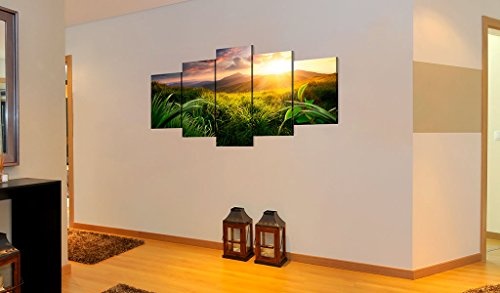 murando - Bilder 225x112 cm Vlies Leinwandbild 5 TLG Kunstdruck modern Wandbilder XXL Wanddekoration Design Wand Bild - Natur Landschaft Gebirge c-A-0095-b-m