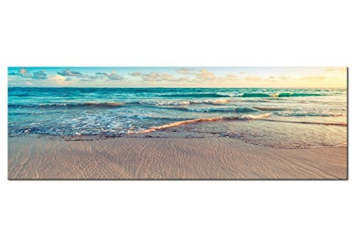 murando - Bilder Strand Meer 150x50 cm Vlies Leinwandbild 1 TLG Kunstdruck modern Wandbilder XXL Wanddekoration Design Wand Bild - Landschaft Natur c-B-0358-b-a