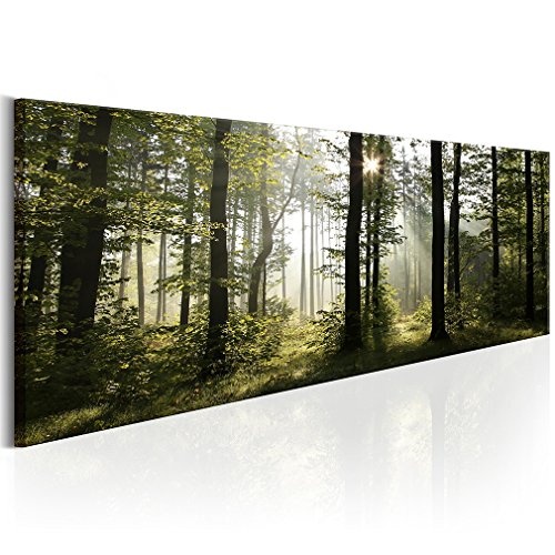 decomonkey Bilder Wald 120x40 cm 1 Teilig Leinwandbilder...
