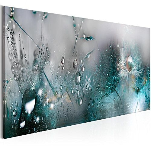 murando - Bilder Pusteblume 135x45 cm Vlies Leinwandbild 1 TLG Kunstdruck modern Wandbilder XXL Wanddekoration Design Wand Bild - Blumen Natur grau blau Pusteblumen b-C-0169-b-d