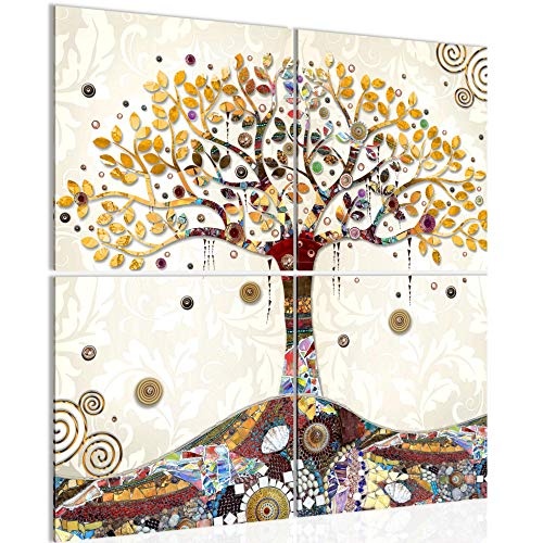 Bilder Gustav Klimt - Baum des Lebens Wandbild 80 x 80 cm...